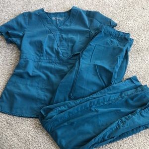 Greys anatomy pants and scrub top